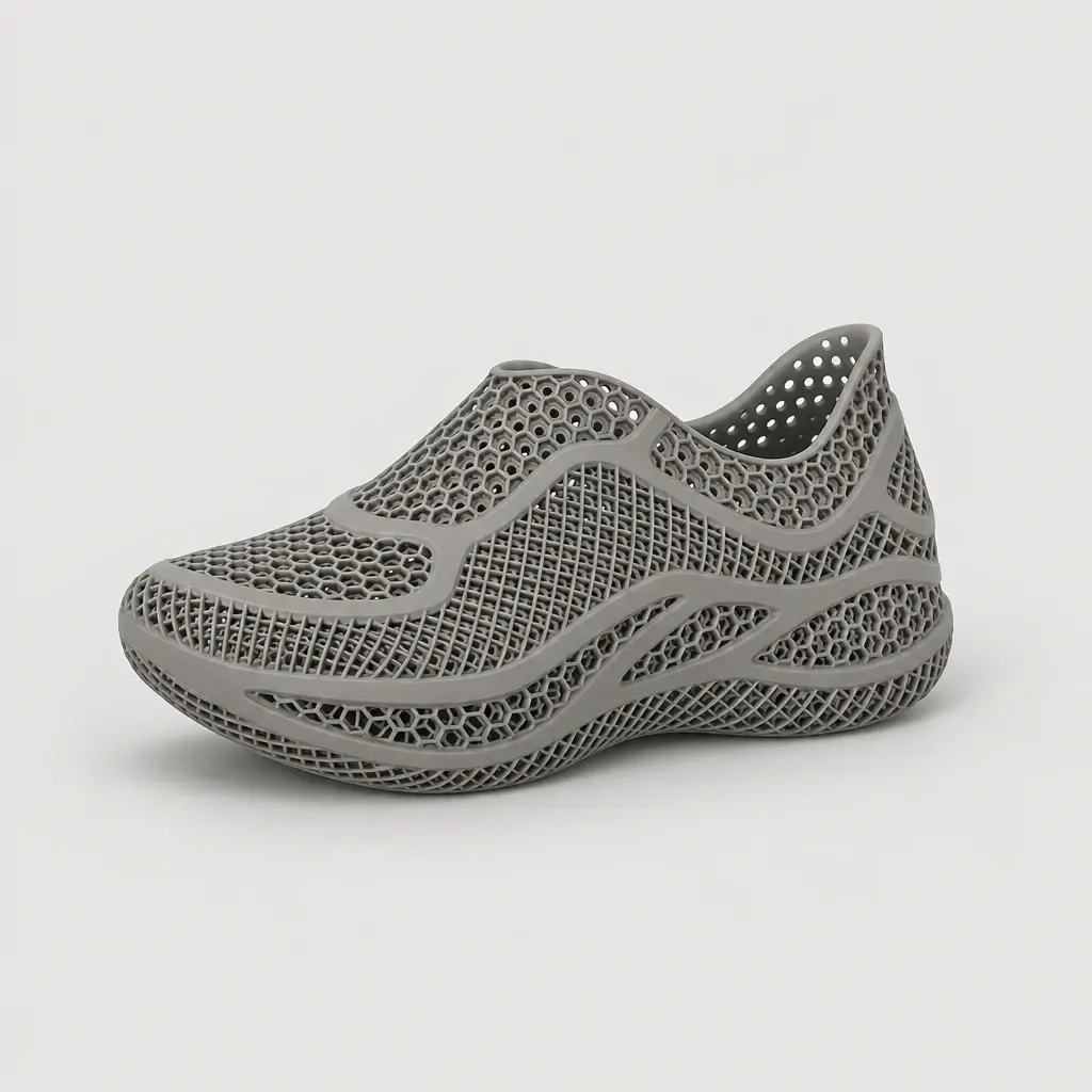 Sneaker Onde gris minéral, packshot studio